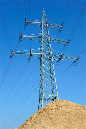 simsearch:700-03720180,k - Power Lines, Hesse, Germany Stock Photo - Premium Royalty-Free, Code: 600-03762428