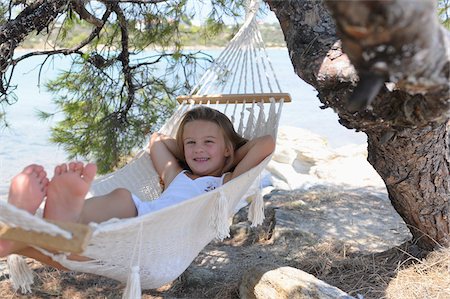 Girl in Hammock Stock Photo - Premium Royalty-Free, Code: 600-03836190