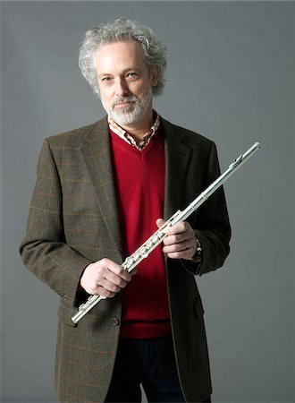 Man with Flute Stock Photo - Premium Royalty-Free, Code: 600-03836289