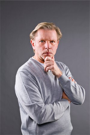 stern - Portrait of Man Worried Stock Photo - Premium Royalty-Free, Code: 600-03848782