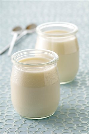 Yogurt in Glass Containers Stock Photo - Premium Royalty-Free, Code: 600-03865117