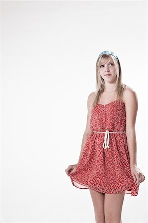 simsearch:600-03768654,k - Portrait of Young Woman wearing Dress Stock Photo - Premium Royalty-Free, Code: 600-03907116