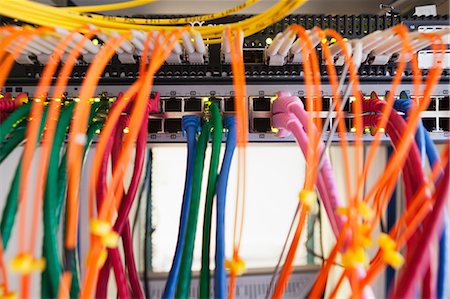 Cables in server room Stock Photo - Premium Royalty-Free, Code: 614-06043926