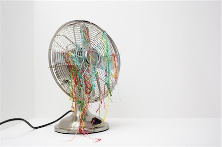 Electric fan with streamers Stock Photo - Premium Royalty-Free, Code: 614-06336429
