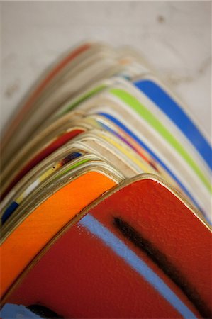 surfboard close up - Colourful hand painted skimboards Stock Photo - Premium Royalty-Free, Code: 614-06442959