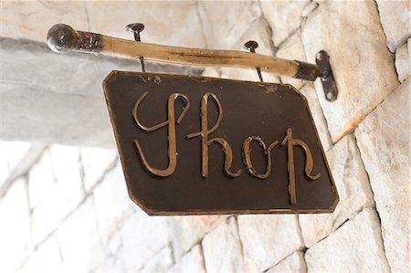 Close up of shop sign Stock Photo - Premium Royalty-Free, Code: 614-06623796
