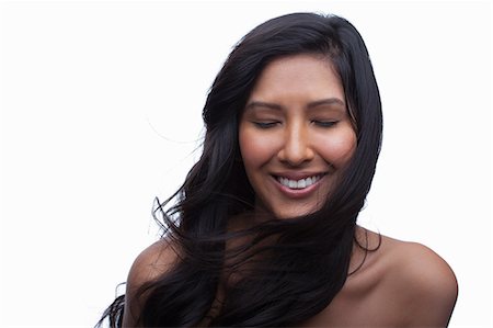 simsearch:614-06814236,k - Young woman with eyes closed Stock Photo - Premium Royalty-Free, Code: 614-06814187