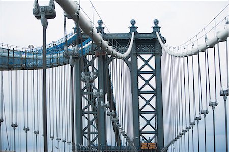 Architectural detail Manhattan Bridge, New York, USA Stock Photo - Premium Royalty-Free, Code: 614-06974228