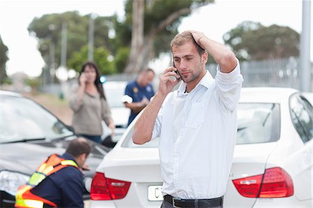 policing - Car accident scene Stock Photo - Premium Royalty-Free, Code: 614-06973597