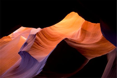 sandstone - Eroded sandstone cave formation, Antelope Canyon, Page Arizona, USA Stock Photo - Premium Royalty-Free, Code: 614-07234915