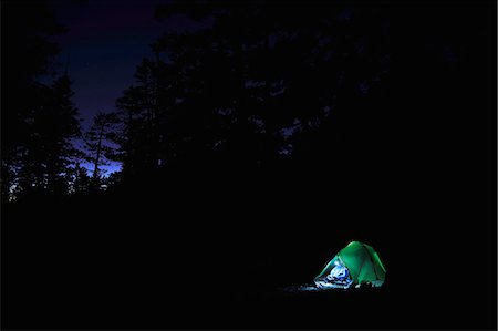 simsearch:614-07240106,k - Female backpacker camping alone, Mount Charleston, Nevada, USA Stock Photo - Premium Royalty-Free, Code: 614-07240111