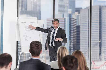 Businessman presenting at brainstorming session in office Stock Photo - Premium Royalty-Free, Code: 614-08641622