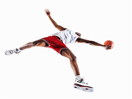 simsearch:614-07239995,k - Man playing basketball Stock Photo - Premium Royalty-Free, Code: 614-08867404