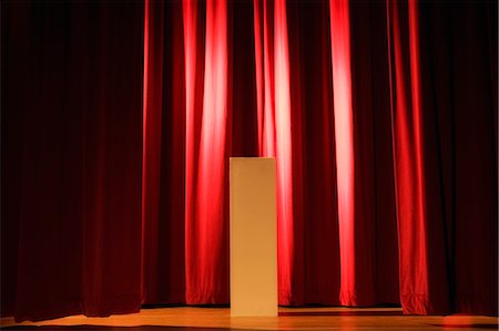 stage play curtain - Lights on stage in theater Stock Photo - Premium Royalty-Free, Code: 614-08867503