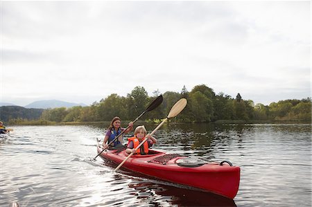 simsearch:614-06623416,k - Family canoeing on lake, Staffelsee, Murnau, Oberbayern, Bavaria, Germany Stock Photo - Premium Royalty-Free, Code: 614-08877194