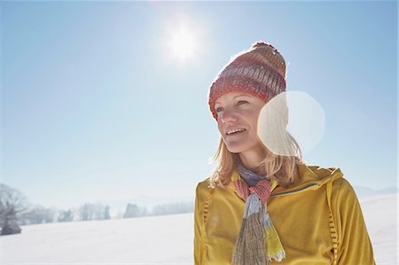 simsearch:614-08065889,k - Mature woman in snowy landscape Stock Photo - Premium Royalty-Free, Code: 614-08877219
