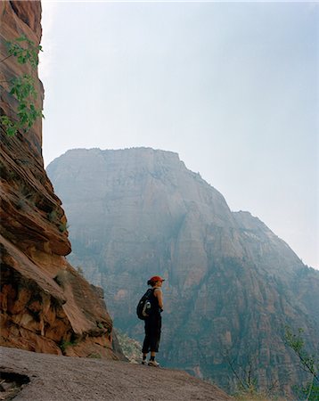 simsearch:614-07240106,k - Woman at mountain overlook, Zion National Park, Utah Stock Photo - Premium Royalty-Free, Code: 614-08873234