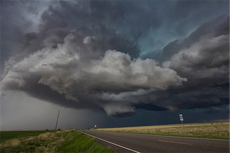 Rotating clouds over rural area, Cope, Colorado, United States, North America Stock Photo - Premium Royalty-Free, Code: 614-08983677