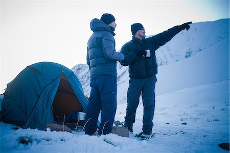 simsearch:614-06625125,k - Men camping in Los Andes mountain range, Santiago, Chile Stock Photo - Premium Royalty-Free, Code: 614-09038914