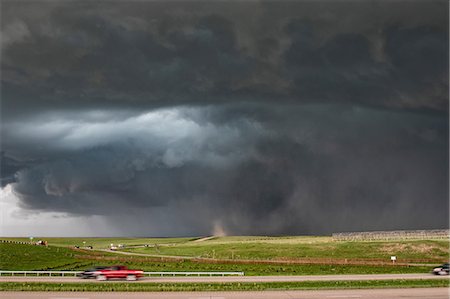 Supercell forms over rural Wyoming, US Stock Photo - Premium Royalty-Free, Code: 614-09168131