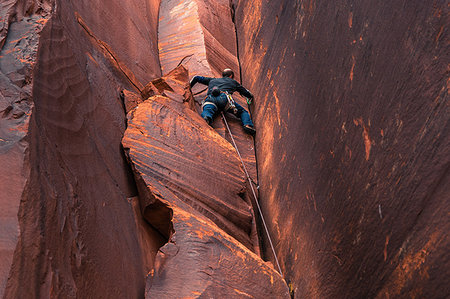 Trad climbing, Indian Creek, Moab, Utah, USA Stock Photo - Premium Royalty-Free, Code: 614-09178380