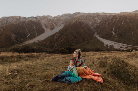 simsearch:614-07735242,k - Mother and baby enjoying wilderness, Wanaka, Taranaki, New Zealand Stock Photo - Premium Royalty-Free, Code: 614-09259217