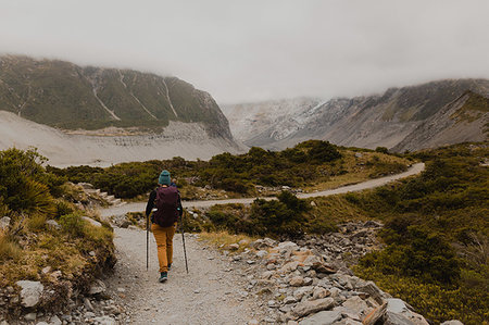 simsearch:649-08086253,k - Hiker exploring trail, Wanaka, Taranaki, New Zealand Stock Photo - Premium Royalty-Free, Code: 614-09259225