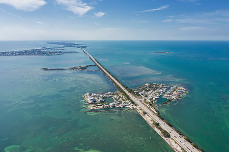 simsearch:649-06001735,k - Oversea highway, aerial view, Conch Key, Florida, United States Stock Photo - Premium Royalty-Free, Code: 614-09270138