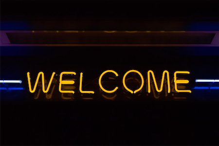 Welcome sign Stock Photo - Premium Royalty-Free, Code: 614-01269622