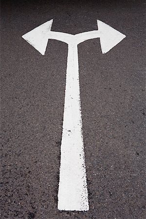road painting image - Arrow sign Stock Photo - Premium Royalty-Free, Code: 614-01270034