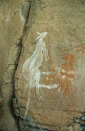 Art aborigène sur rocher Photographie de stock - Premium Libres de Droits, Code: 614-01435096