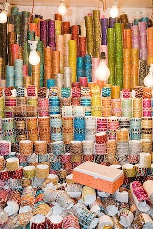 Bangles on a market stall Stock Photo - Premium Royalty-Free, Code: 614-01820995