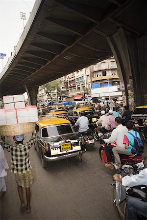 Traffic in mumbai Stock Photo - Premium Royalty-Free, Code: 614-01821064