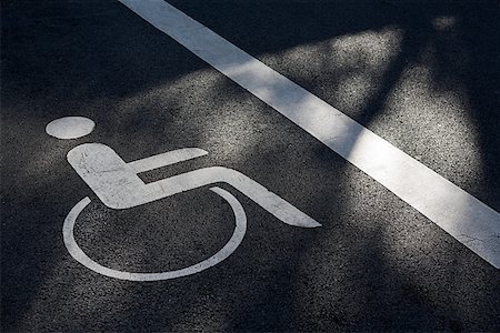 road painting image - Disabled parking space Stock Photo - Premium Royalty-Free, Code: 614-02004613