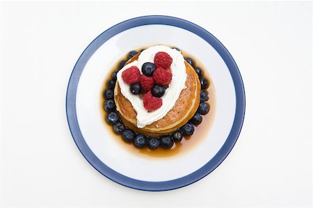pancake - Pancakes and fruit Stock Photo - Premium Royalty-Free, Code: 614-02240529