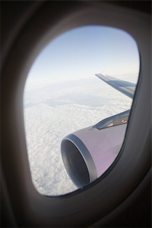 View out of a plane Stock Photo - Premium Royalty-Free, Code: 614-02393908