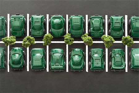 parking lot - Eco cars in parking lot Stock Photo - Premium Royalty-Free, Code: 614-02739545