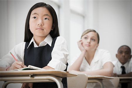 simsearch:649-07280058,k - School students in classroom Stock Photo - Premium Royalty-Free, Code: 614-02762682