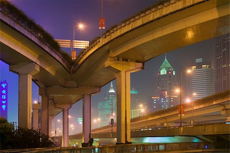 Elevated highway in shanghai Stock Photo - Premium Royalty-Free, Code: 614-02763310