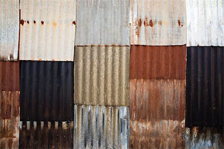 rusty - Corrugated iron wall Stock Photo - Premium Royalty-Free, Code: 614-02985443