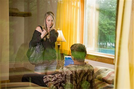 provocative - Young couple in motel room Stock Photo - Premium Royalty-Free, Code: 614-03241349