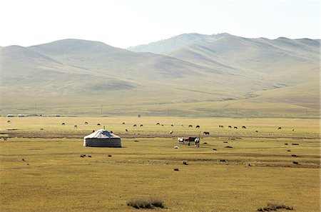 steppe - Mongolian steppes landscape Stock Photo - Premium Royalty-Free, Code: 614-03393747