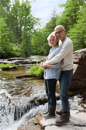 Mature couple outdoors in rural scene Stock Photo - Premium Royalty-Free, Code: 614-03576528