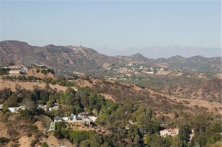 Hollywood Hills and Downtown LA, Los Angeles County, California, USA Stock Photo - Premium Royalty-Free, Code: 614-03747745