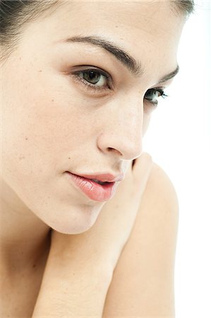 fresh-faced - Portrait of a young woman, close up Stock Photo - Premium Royalty-Free, Code: 614-03903549
