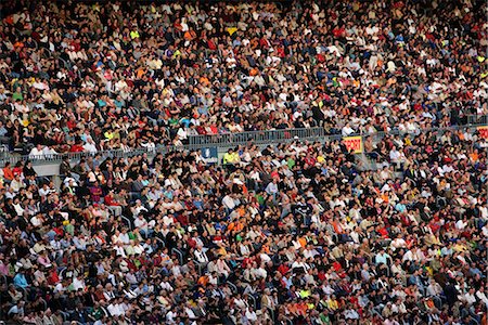 soccer arena - Spectators in a soccer stadium, Barcelona. Stock Photo - Premium Royalty-Free, Code: 6102-03867256