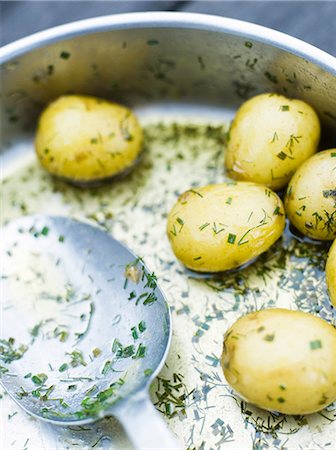 Potato and dill, close-up, Sweden. Stock Photo - Premium Royalty-Free, Code: 6102-03828390