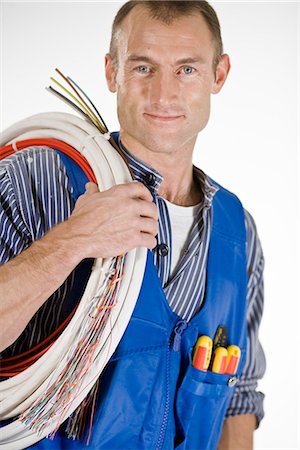 Portrait of an electrician. Stock Photo - Premium Royalty-Free, Code: 6102-03904504