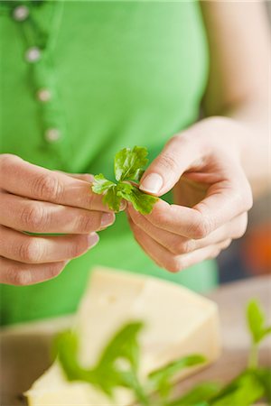 parsley - Woman with parsley, Sweden. Stock Photo - Premium Royalty-Free, Code: 6102-03905495