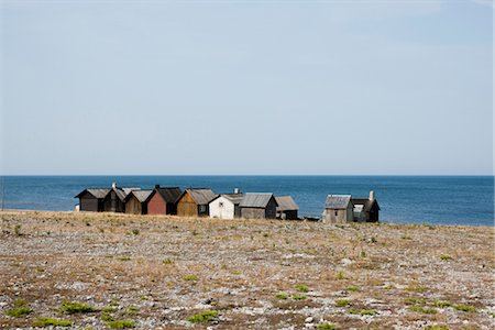 Fishing village at seashore Stock Photo - Premium Royalty-Free, Code: 6102-05802650